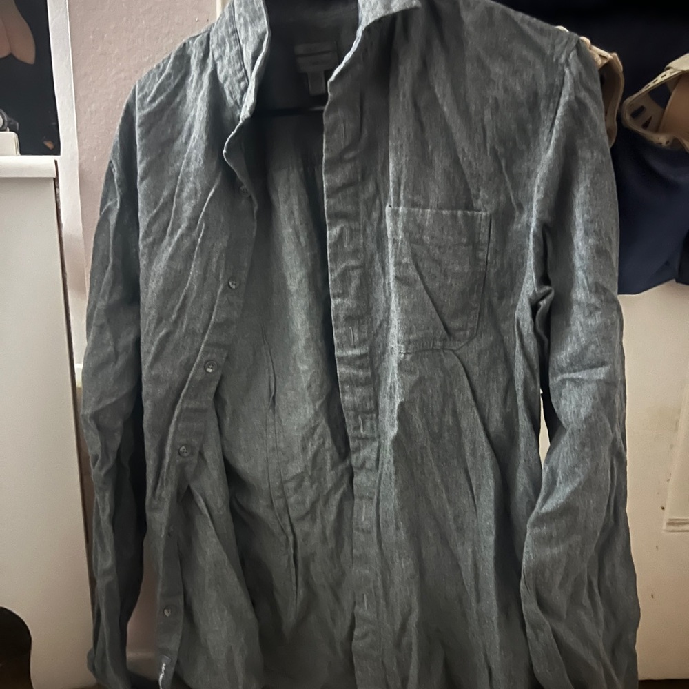 Calvin Klein Jeans Gray Casual Button Down Shirt